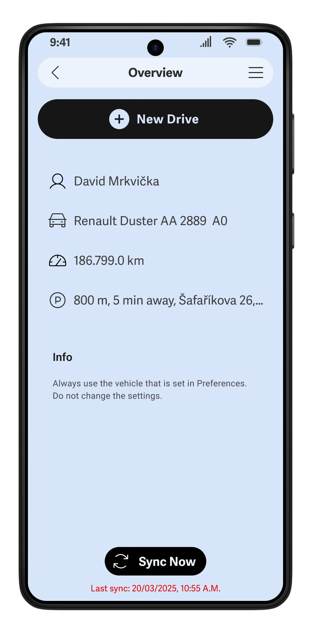Logging a journey in Logbook