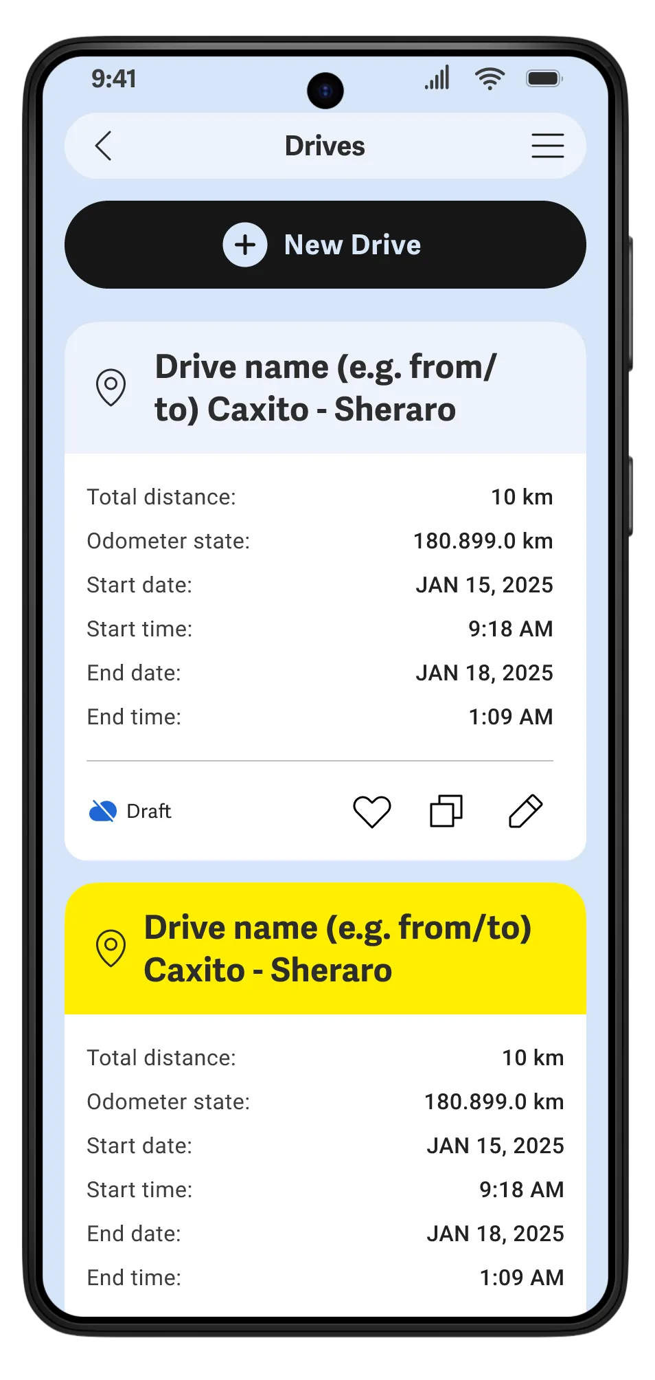 Recording a vehicle expense in Logbook